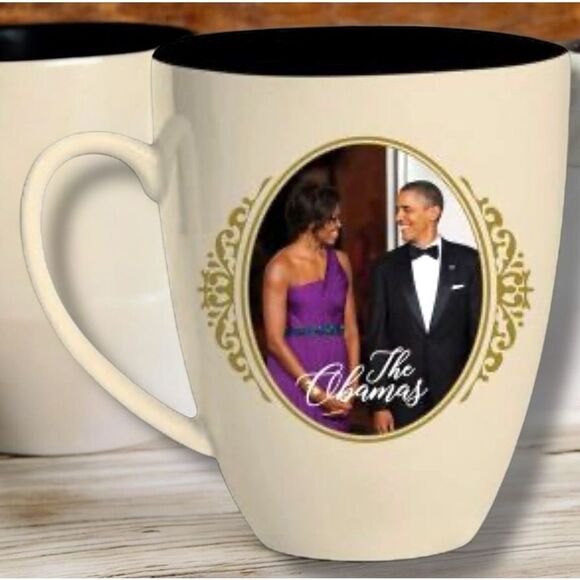 Barack Michelle Set of 3 African American Expressions "The Obamas" Coffee Mugs - Picture 5 of 12